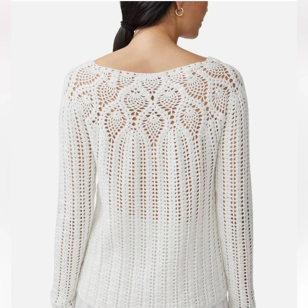 J.McLaughlin Shellona Crocheted Sweater Size Large NWT - Picture 3 of 11